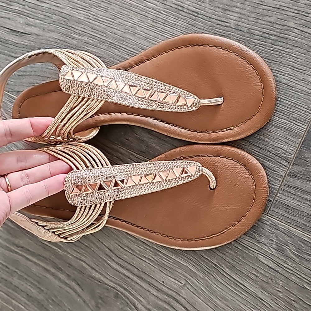 Rose gold sandals